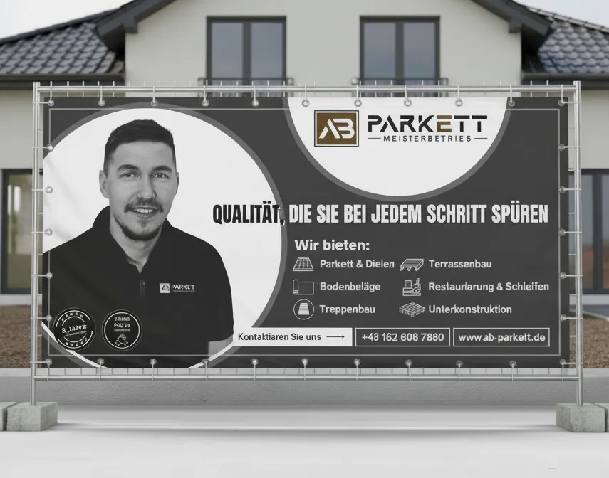 Banner & Großformatdruck - wetterfeste PVC-Banner für Fassaden